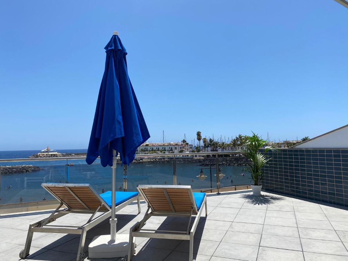 Billy'S Beachfront Apartment With Pool Access Puerto De Mogan Exterior foto